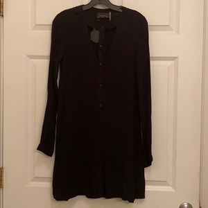 NWT Black Dress Forum Button Down Cut Out Dress